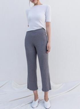 芦苇种子ReedSeed｜罗纹针织八分九分阔腿裤 RS01004