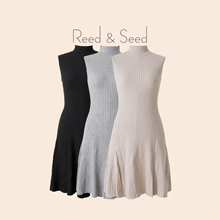 芦苇种子Reed&Seed｜罗纹针织法式CHIC半高领连衣裙 RS01006