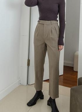 芦苇种子ReedSeed｜秋冬毛感高腰九分烟管裤直筒西装裤 RS05051