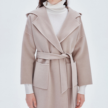 100%羊毛戴帽双面呢大衣 RS03010