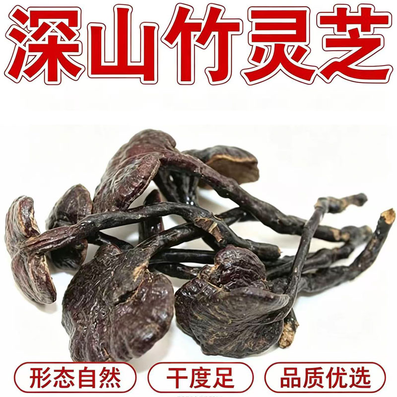云南深山采摘天然长颈非野生正品竹灵芝小红灵芝紫灵芝500g