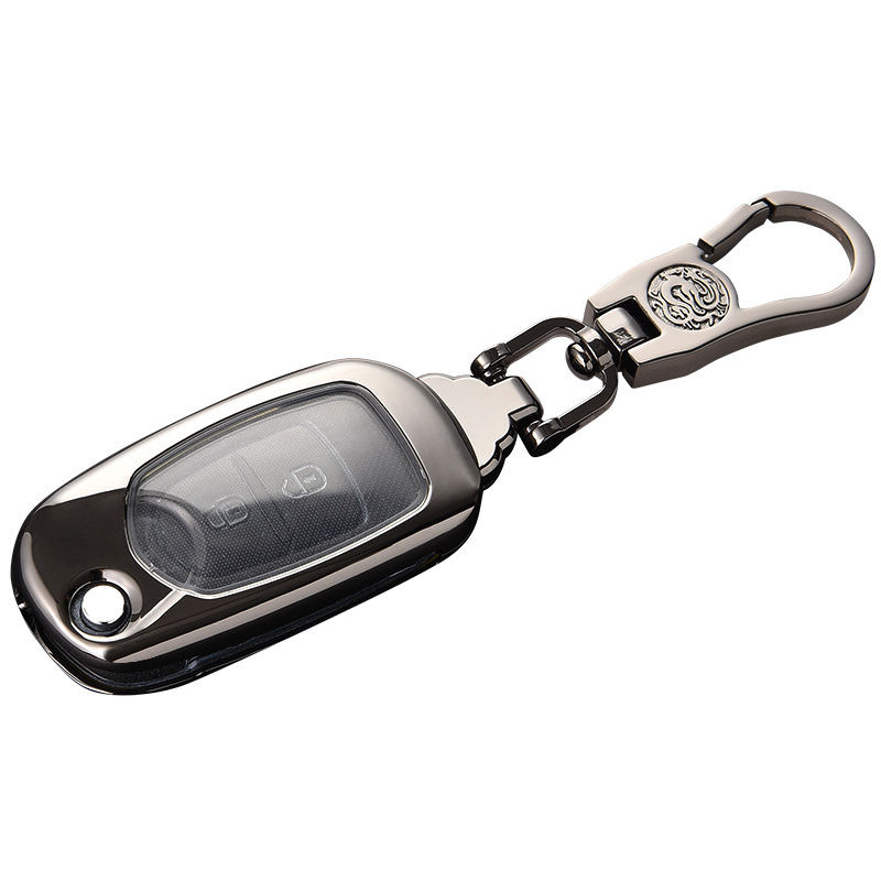 适用宝骏乐驰钥匙套RS3雪佛兰乐驰汽车金属钥匙包RC6 RS5 RM5扣壳