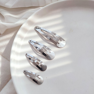 不锈钢加厚水滴夹BB夹不生锈发夹DIY手工材料配件掰掰夹碎发夹