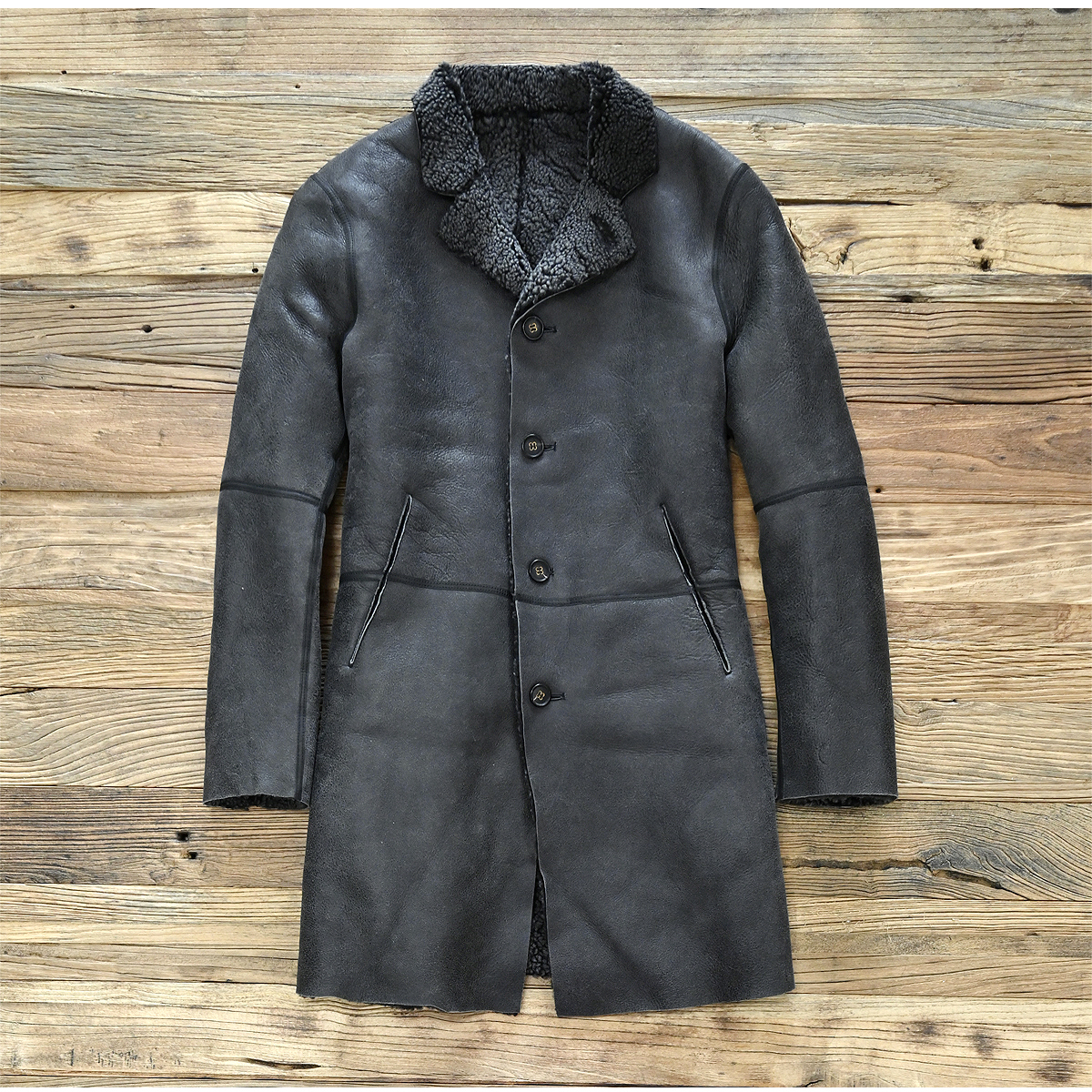 翻领中长款皮毛一体时尚有型