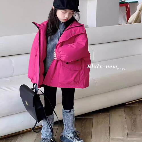 2024冬款女童羽绒服中大童棉衣
