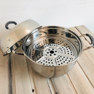 清仓加厚不锈钢复底汤锅防烫硅胶耳电磁炉通用熬粥熬汤20/22/24cm