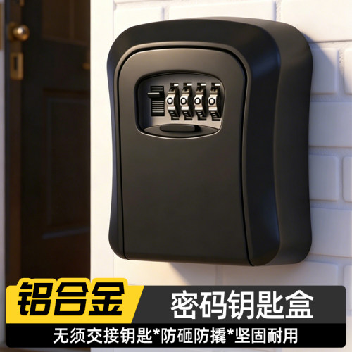格玛斯免打孔猫眼密码钥匙盒