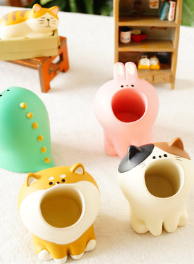 杂货日系文房呆萌风回形针三花猫