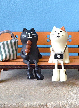 猫部杂货迷你杂货猫咪白熊摆件