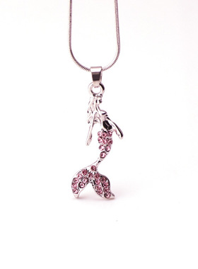 亚马逊 欧美 外贸 美人*鱼 合金 镶钻 项链 韩版 毛衣链