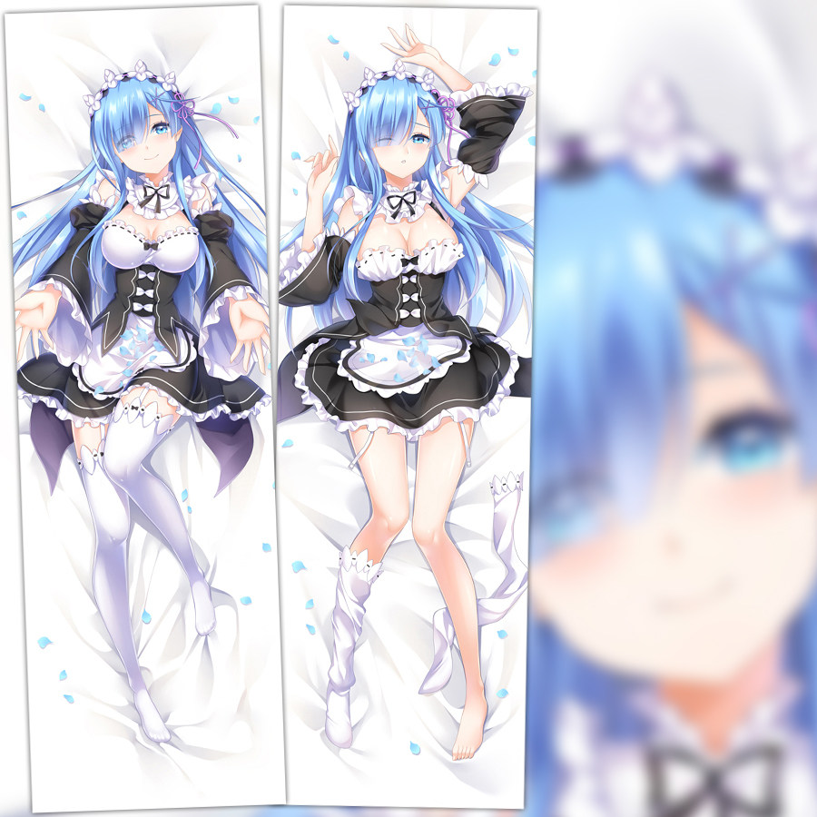 从零开始的异世界生活 长发雷姆动漫等身抱枕 二次元蕾姆靠枕枕套