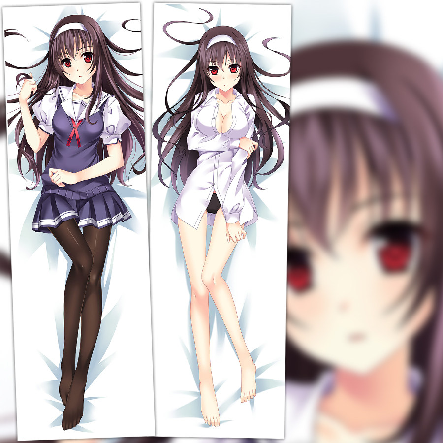 二次元路人女主御姐霞之丘诗羽学生生日礼物全身来图定制等身抱枕