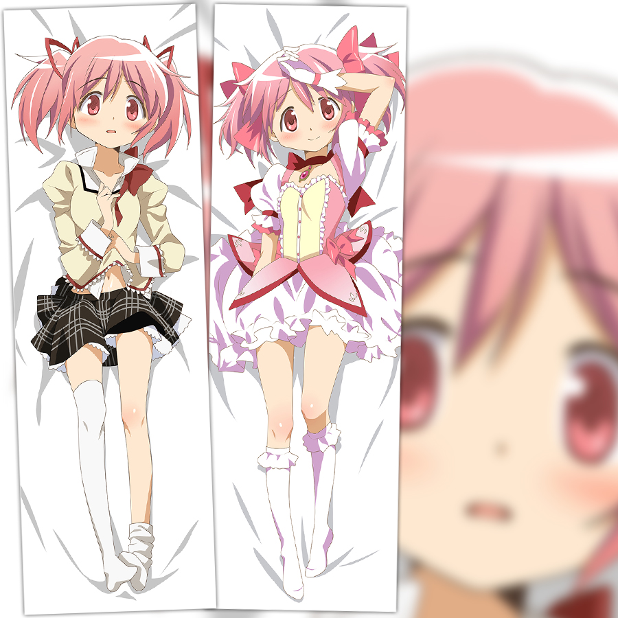 魔法少女小圆鹿目圆二次元动漫周边来图定制睡枕方枕等身抱枕 2wt