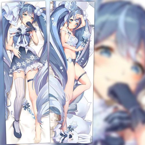 初音未来 初音周边二次元动漫睡觉抱枕DIY长条枕动漫可爱等身抱枕