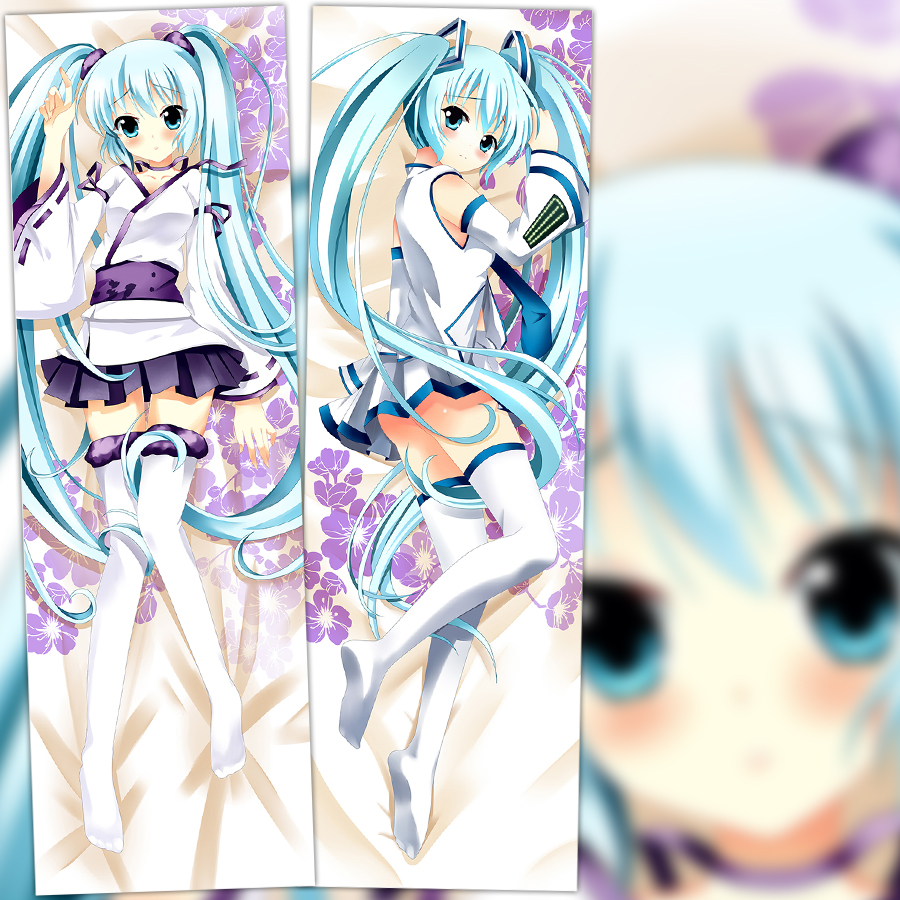 初音二次元动漫周边礼物等身抱枕长靠枕舒适宿舍睡枕来图定制 V家