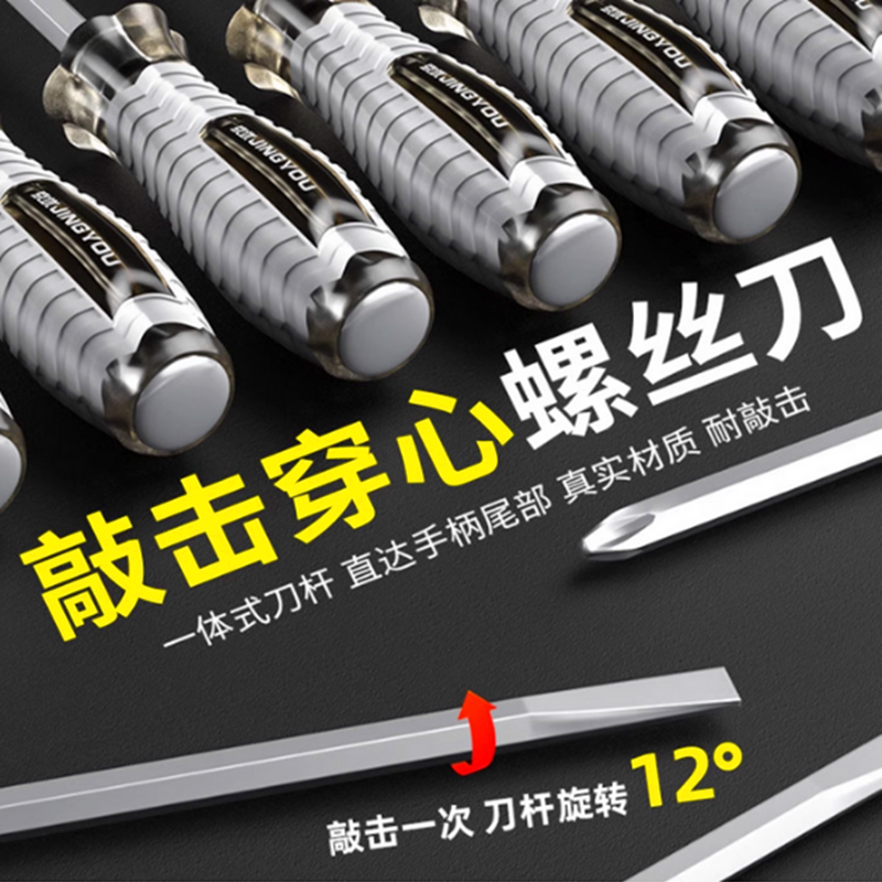 高硬度穿心一字型十字口螺丝刀