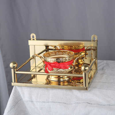 钛金不锈钢挂墙佛龛简约款家用壁龛神龛招财神台供台小型金属架子