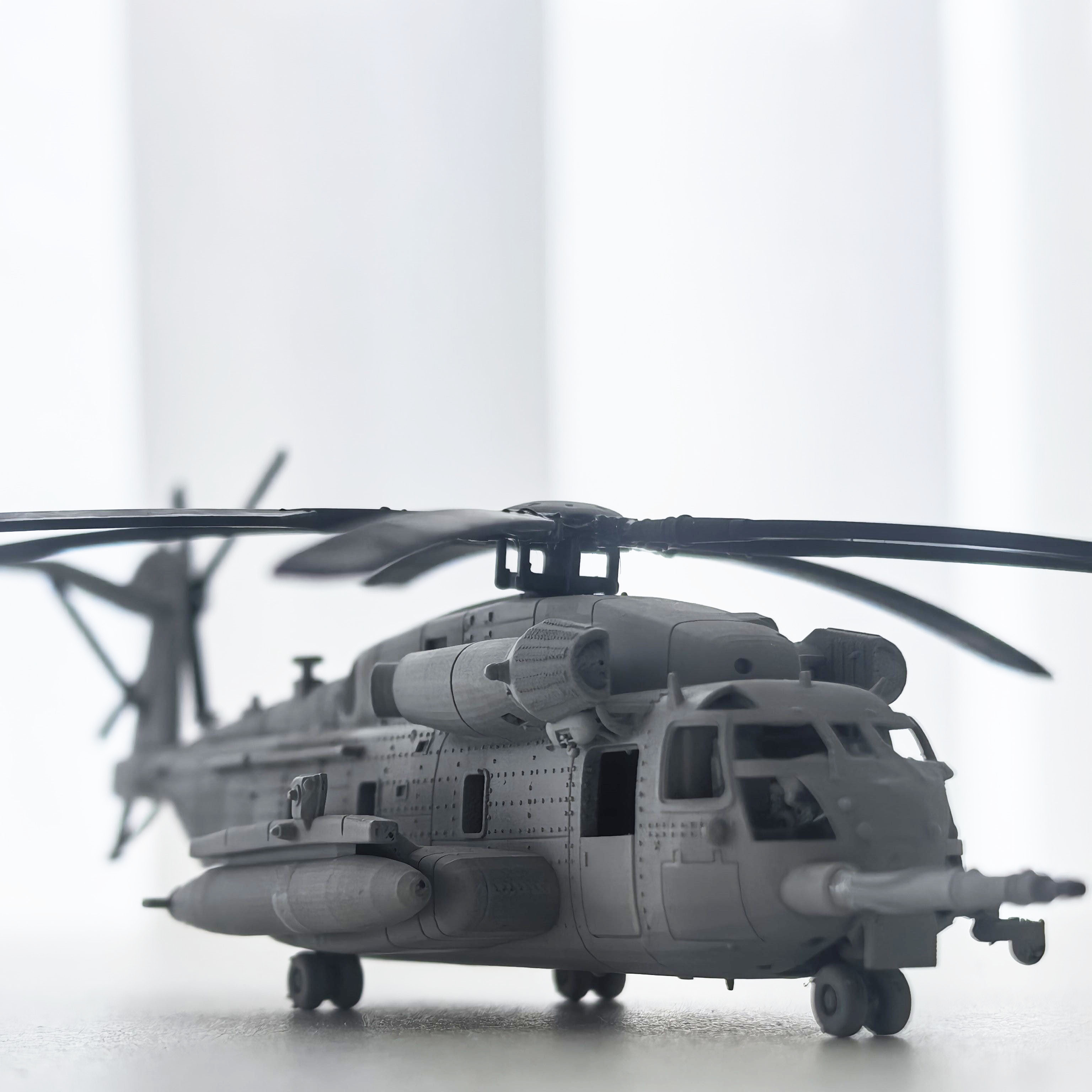 3DD打印直升机静态摆件飞机上色成品模型CH-53E超种马MH-53E海龙