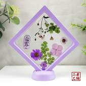24节气干花手工diy材料包透明立体方格相框植物学生用自制成品