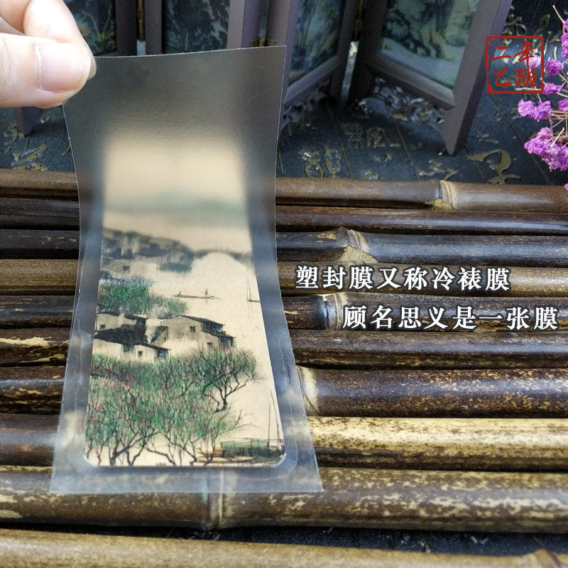 干花书签塑封膜冷裱膜植物树叶自制创意手工叶脉空白书签diy材料
