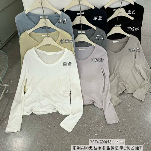 长袖韩版天丝羊毛女