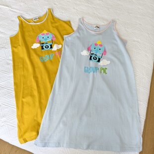 国内专柜阪ZW夏季纯棉睡裙女连衣裙可爱卡通吊带长裙凉快包邮