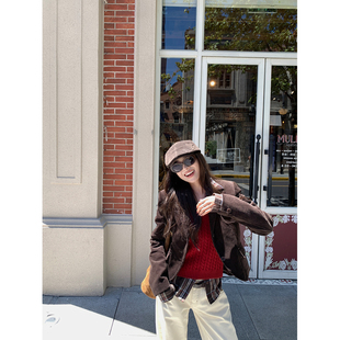 外套女秋立体剪裁西服 老钱风灯芯绒西装 NanaByNana 柏林热巧