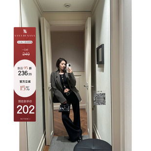 微喇显瘦低腰休闲百搭西裤 26PM20 长腿神裤 NanaByNana