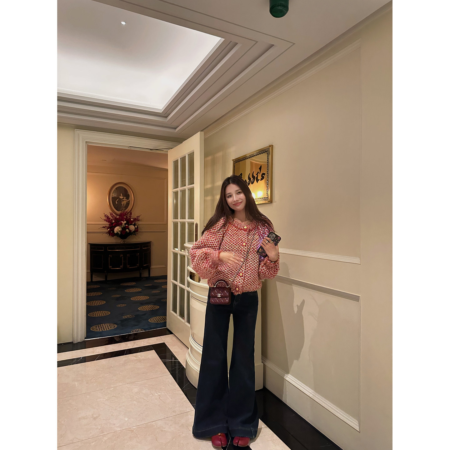 NanaByNana【NA私服2.0】重工中古彩纱羊毛毛衣女秋冬手编开衫