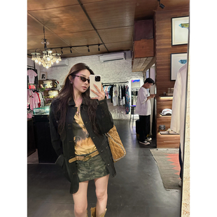 中古牛仔 NanaByNana 31PM20 老钱风亚麻双色牛仔面料外套