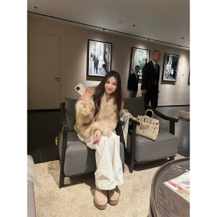 NanaByNana【月光典藏】sagafurs双色定染狐狸毛皮草女冬毛绒外套