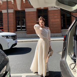 女春秋露肩上衣半裙两件套 NanaByNana100%天丝套装 9折福利