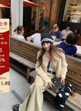 【清仓6折粉丝福利】意大利进口托斯卡纳皮毛一体皮草外套女