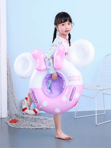 Надувной мультяшный плавательный круг для младенца подходит для мужчин и женщин, защита от опрокидывания