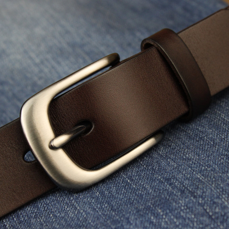 男士皮带头层纯牛皮真皮 男款腰带裤带时尚韩版百搭中青年潮针扣