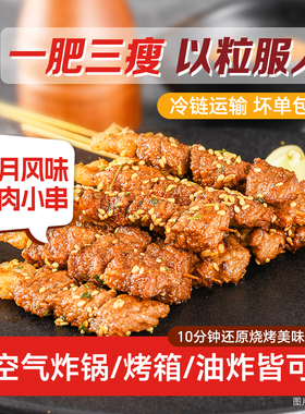 皓月齐齐哈尔风味烤肉牛肉小串空气炸锅煎锅户外家庭烧烤肉串腌制