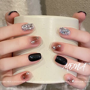 茉奈不负星河纯手工穿戴甲高级轻奢新娘甲结婚便宜小众