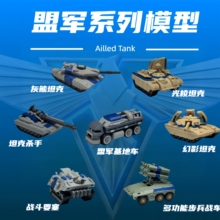 游戏红色警戒3d打印小坦克战车拼装模型，苏联战车工厂