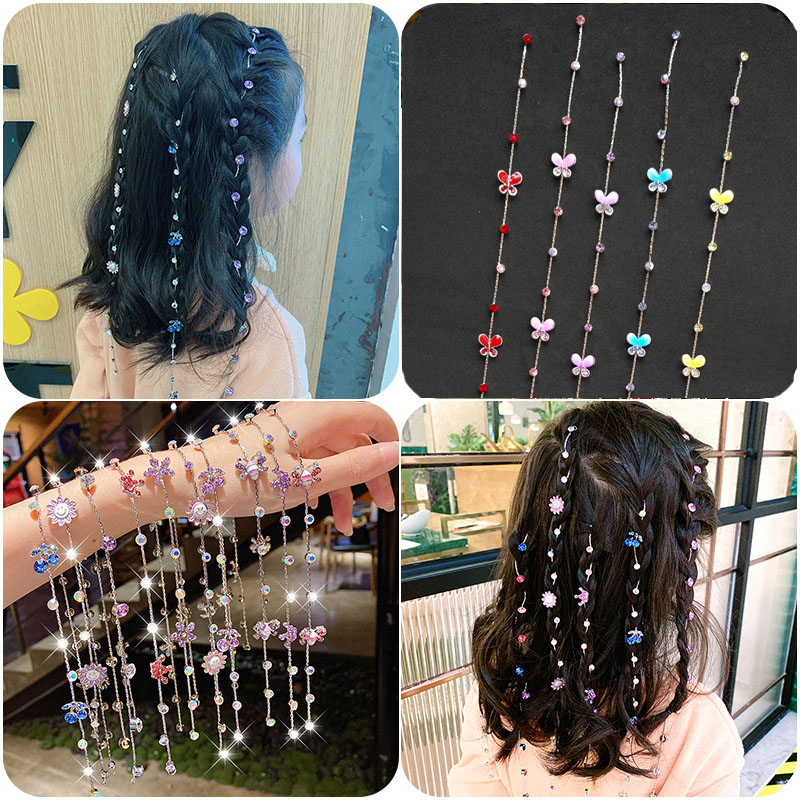 韩版编发链条蝴蝶儿童新娘公主链