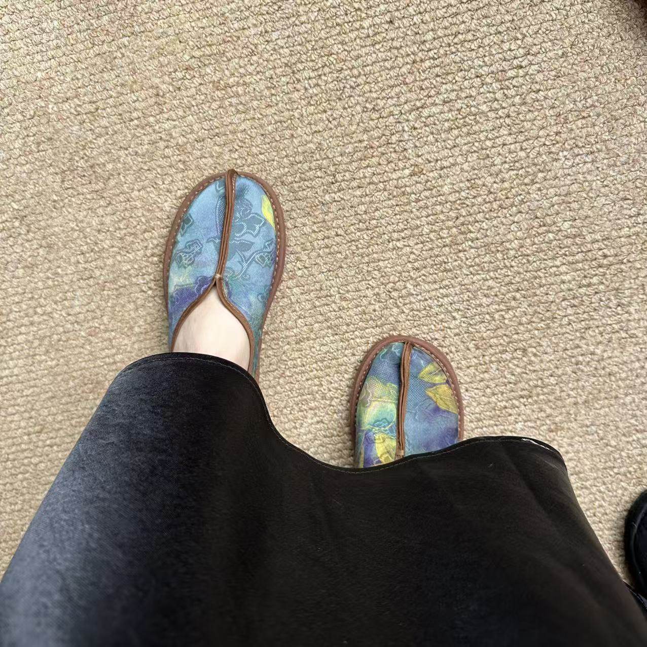 春秋新款千层底布鞋国潮养脚一脚蹬单鞋新中式民族风女鞋