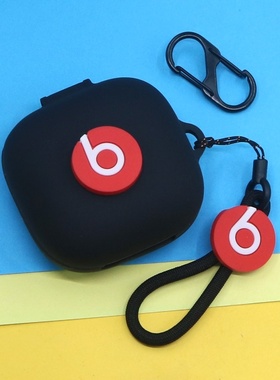 适用Beats Fit Pro蓝牙耳机保护套Powerbeats Fit个性简约潮酷标志手绳挂饰防摔连体硅胶软壳