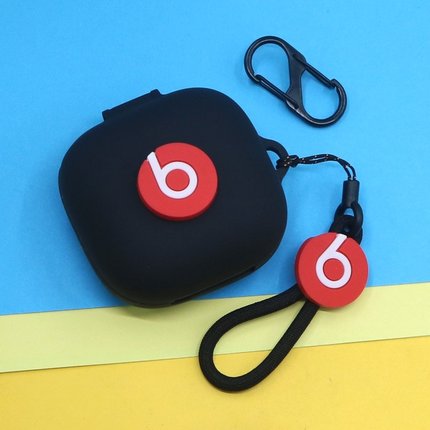 适用Beats Fit Pro蓝牙耳机保护套Powerbeats Fit个性简约潮酷标志手绳挂饰防摔连体硅胶软壳