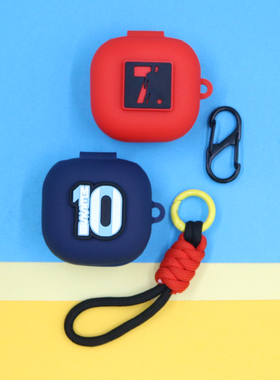 适用JBL WAVE FLEX 2蓝牙耳机保护套COMPACT潮酷足球明星梅西10号C罗7号手绳挂饰T280 TWS X3/X2硅胶软壳