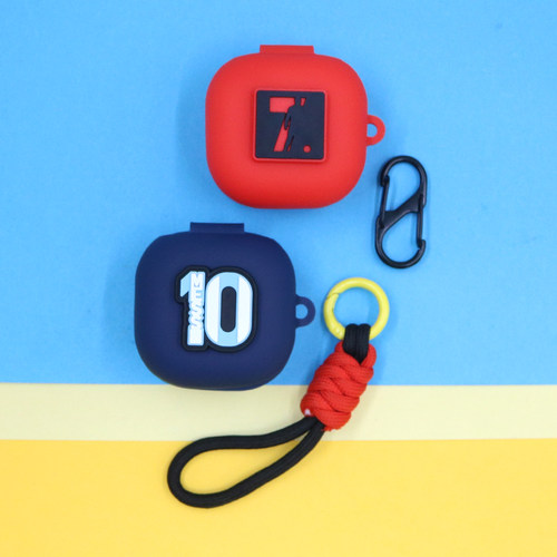 适用JBL WAVE FLEX 2蓝牙耳机保护套COMPACT潮酷足球明星梅西10号C罗7号手绳挂饰T280 TWS X3/X2硅胶软壳