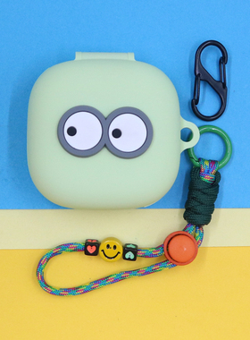 适用倍思BF1挂耳开放式蓝牙耳机保护套潮酷个性创意小清新可爱萌卡通大眼睛爱心笑脸手绳挂饰连体硅胶软壳