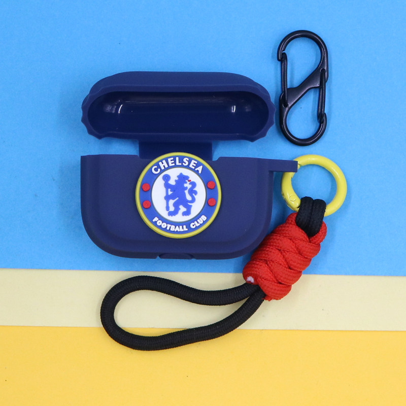 适用苹果Airpods Pro2/3蓝牙耳机保护套Airpods34代潮酷足球皇马切尔西阿森纳手绳挂饰创意个性条纹硅胶软壳,3C数码配件,耳机保护套,淘宝优惠券,粉丝福利购,淘宝优惠卷