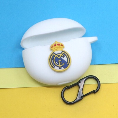 适用QCY C30S/C50耳夹开放式蓝牙耳机保护套AilyPods/T20潮酷足球篮球勇士皇马切尔西巴黎马竞硅胶软壳