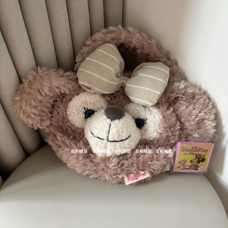 雪莉中包斜挎包毛绒达菲玫玫小熊单肩手提双肩背包零钱可爱卡通