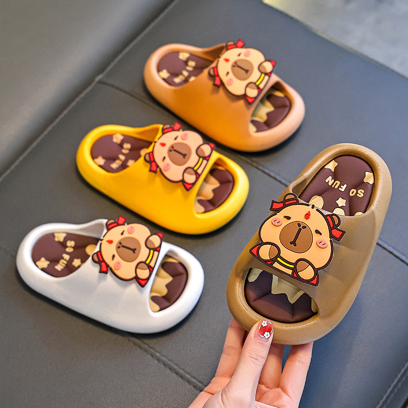 揭阳仓-正版哪吒卡皮巴拉拖鞋女童夏季2025新款居家外穿防滑中大