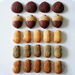 糕点模具 花生中式 30g50g栗子绿豆糕模具 橡果松果中秋节月饼模具